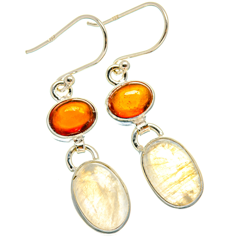 Rainbow Moonstone Earrings handcrafted by Ana Silver Co - EARR424766 - Photo 2