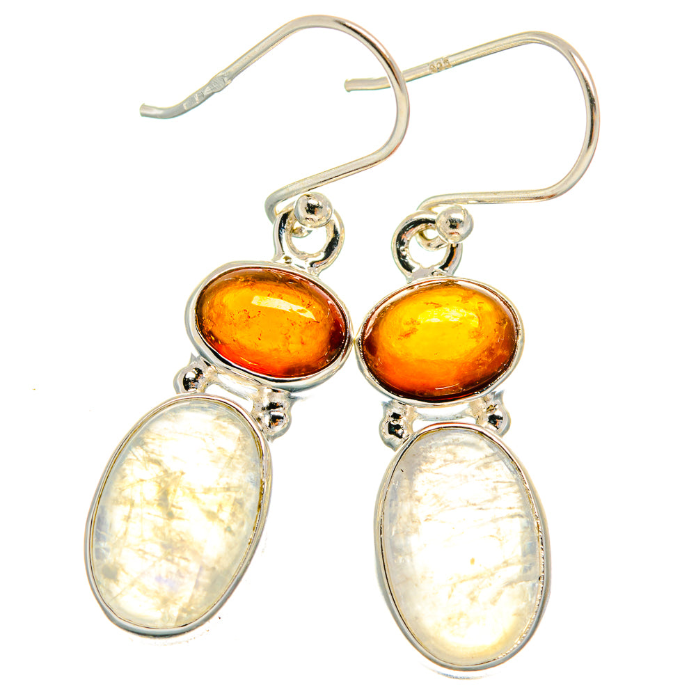 Rainbow Moonstone Earrings handcrafted by Ana Silver Co - EARR424800 - Photo 2