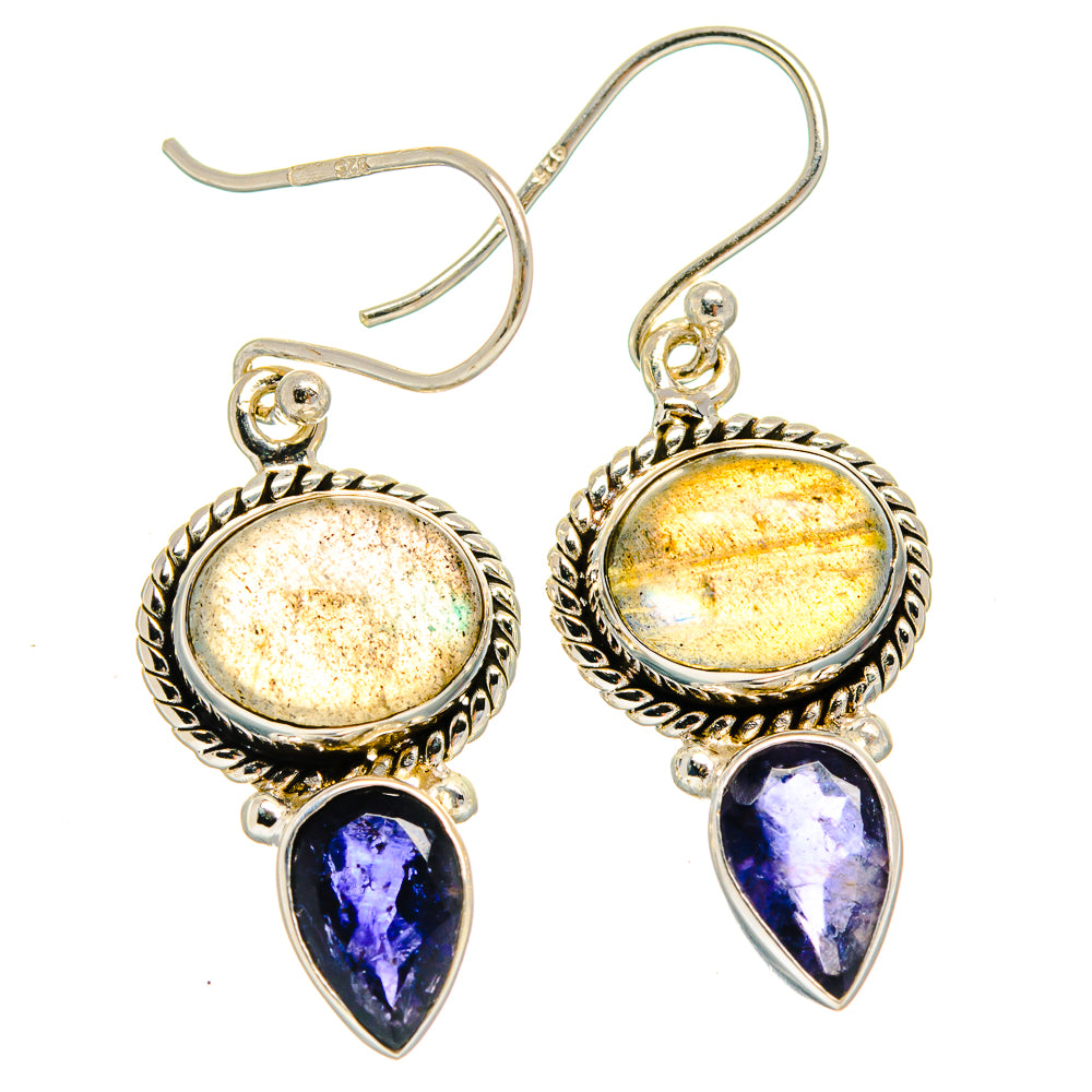 Labradorite Earrings handcrafted by Ana Silver Co - EARR424805 - Photo 2