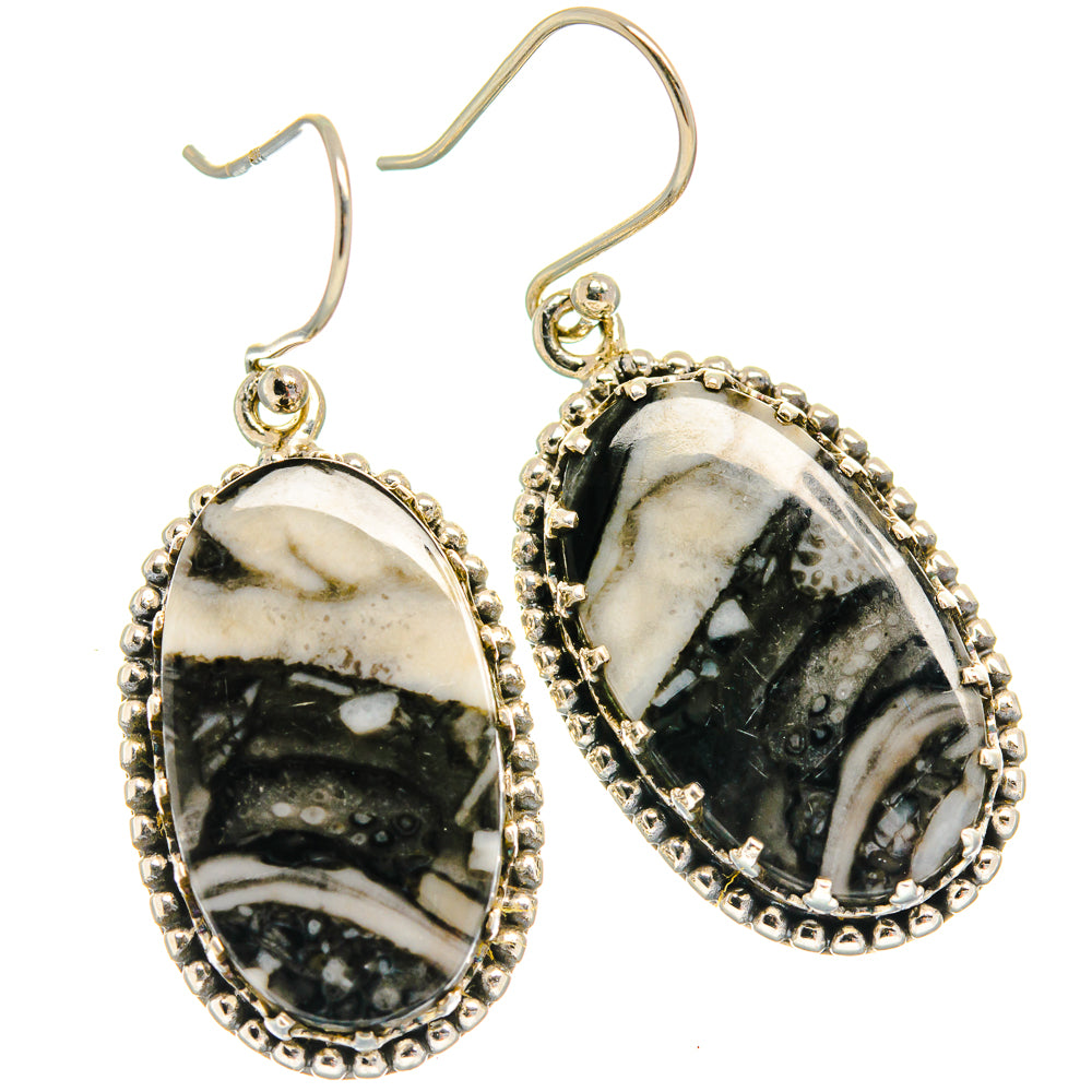 Pinolith Jasper Earrings handcrafted by Ana Silver Co - EARR424814 - Photo 2