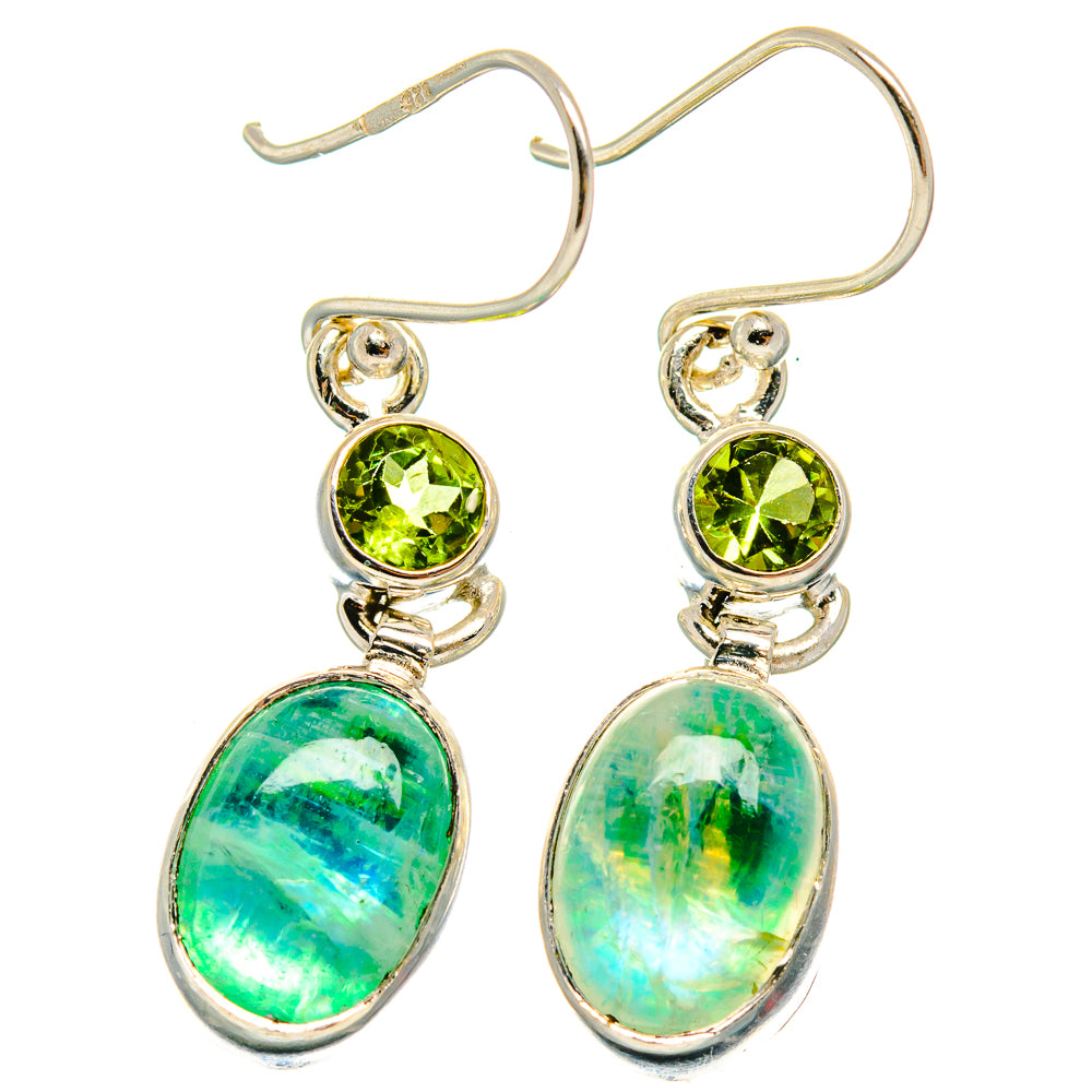 Green Moonstone Earrings handcrafted by Ana Silver Co - EARR424847
