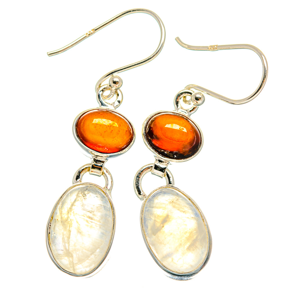 Rainbow Moonstone Earrings handcrafted by Ana Silver Co - EARR424882 - Photo 2