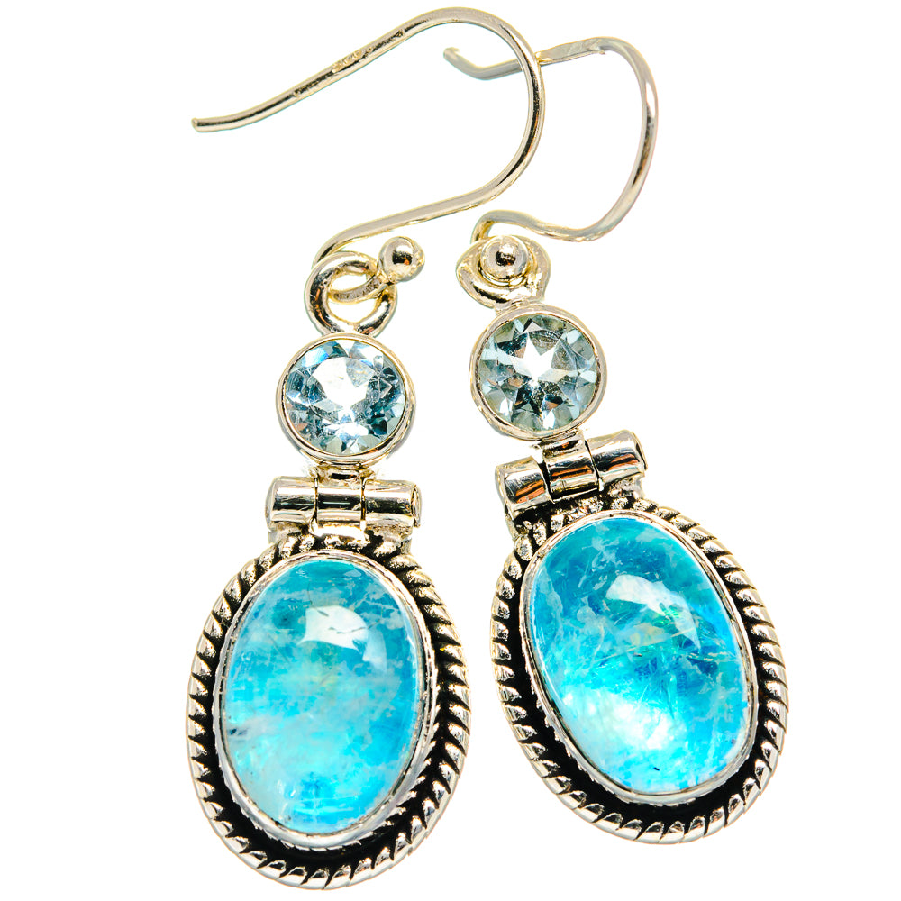 Rainbow Moonstone Earrings handcrafted by Ana Silver Co - EARR424934