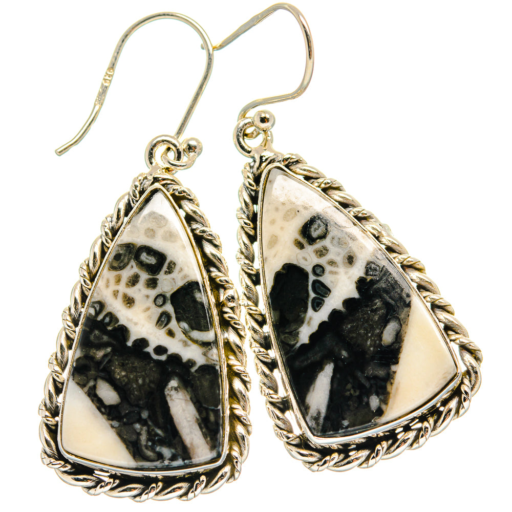 Pinolith Jasper Earrings handcrafted by Ana Silver Co - EARR424970 - Photo 2