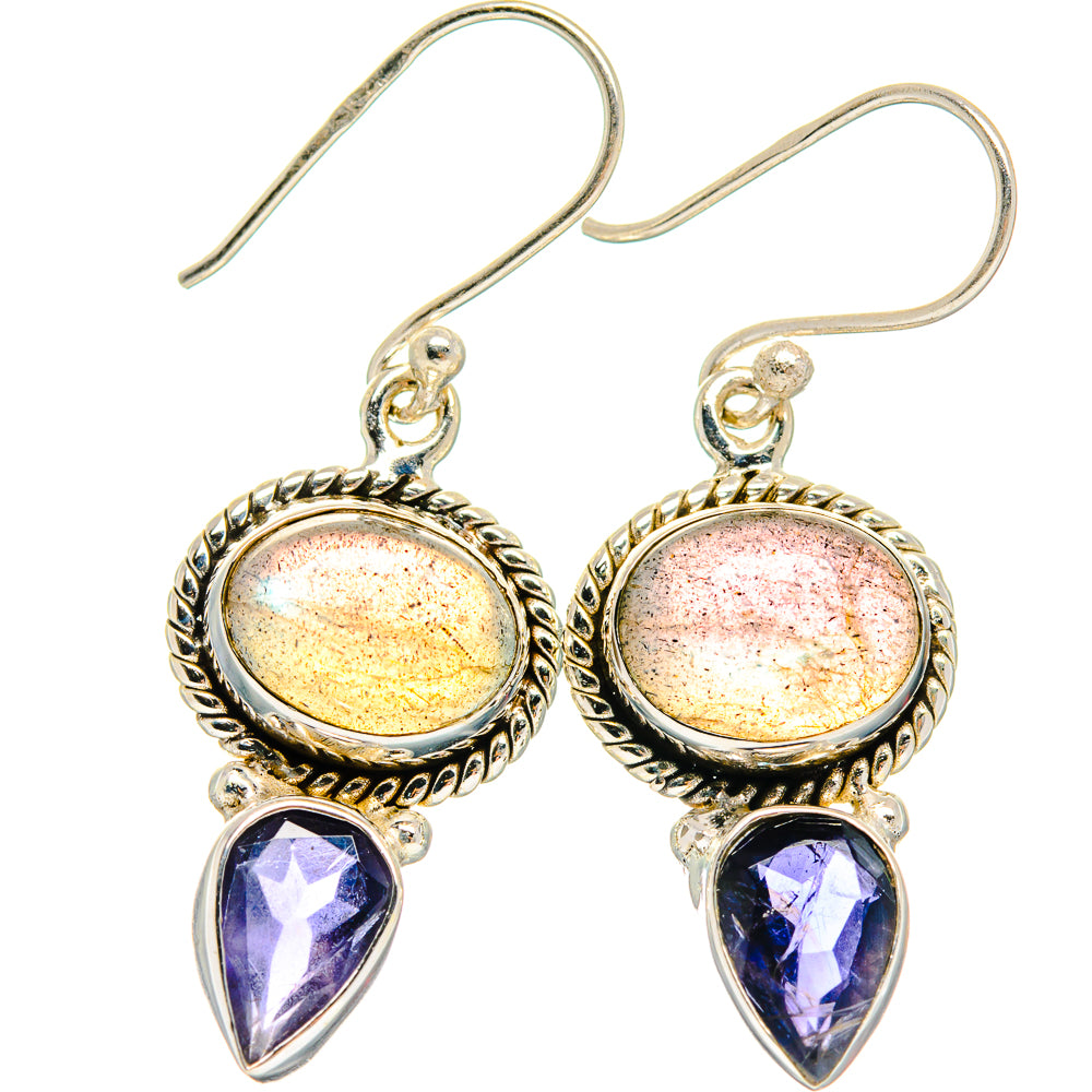 Labradorite Earrings handcrafted by Ana Silver Co - EARR424988 - Photo 2