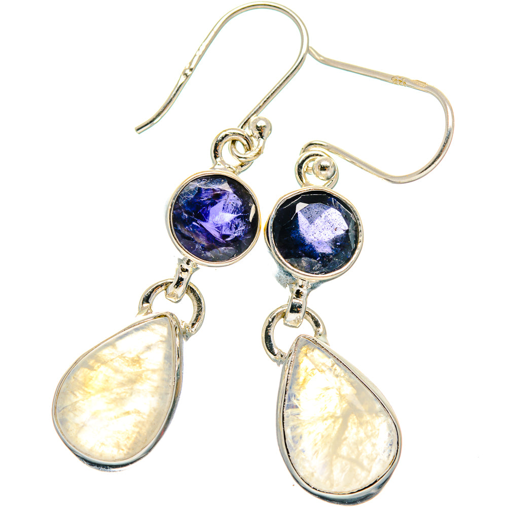 Rainbow Moonstone Earrings handcrafted by Ana Silver Co - EARR424989 - Photo 2