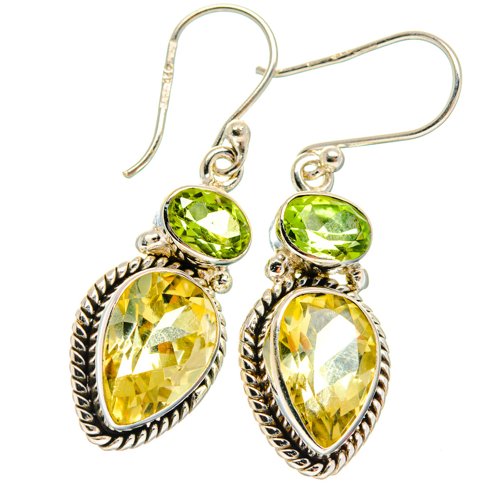Citrine Earrings handcrafted by Ana Silver Co - EARR424990 - Photo 2