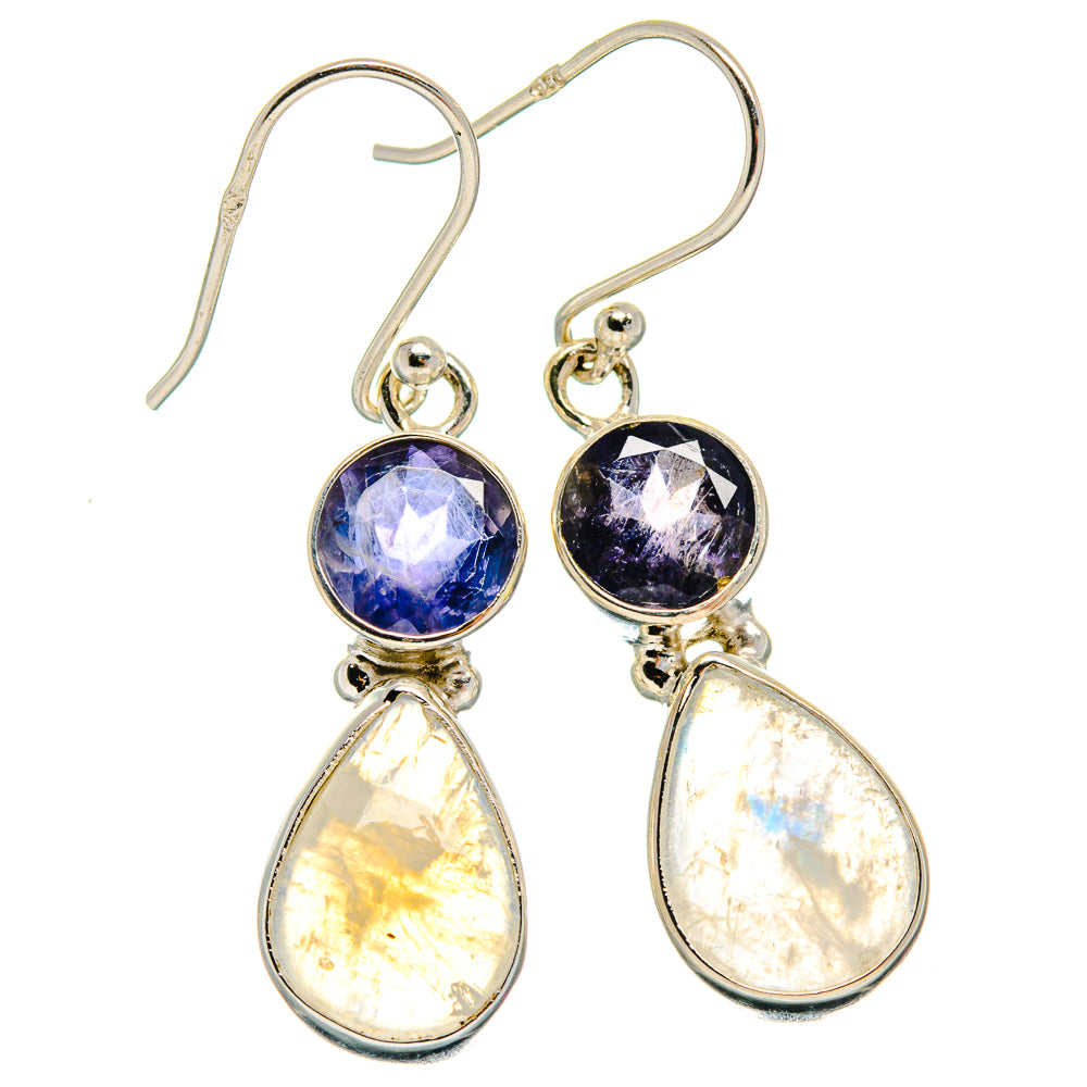 Rainbow Moonstone Earrings handcrafted by Ana Silver Co - EARR425035 - Photo 2