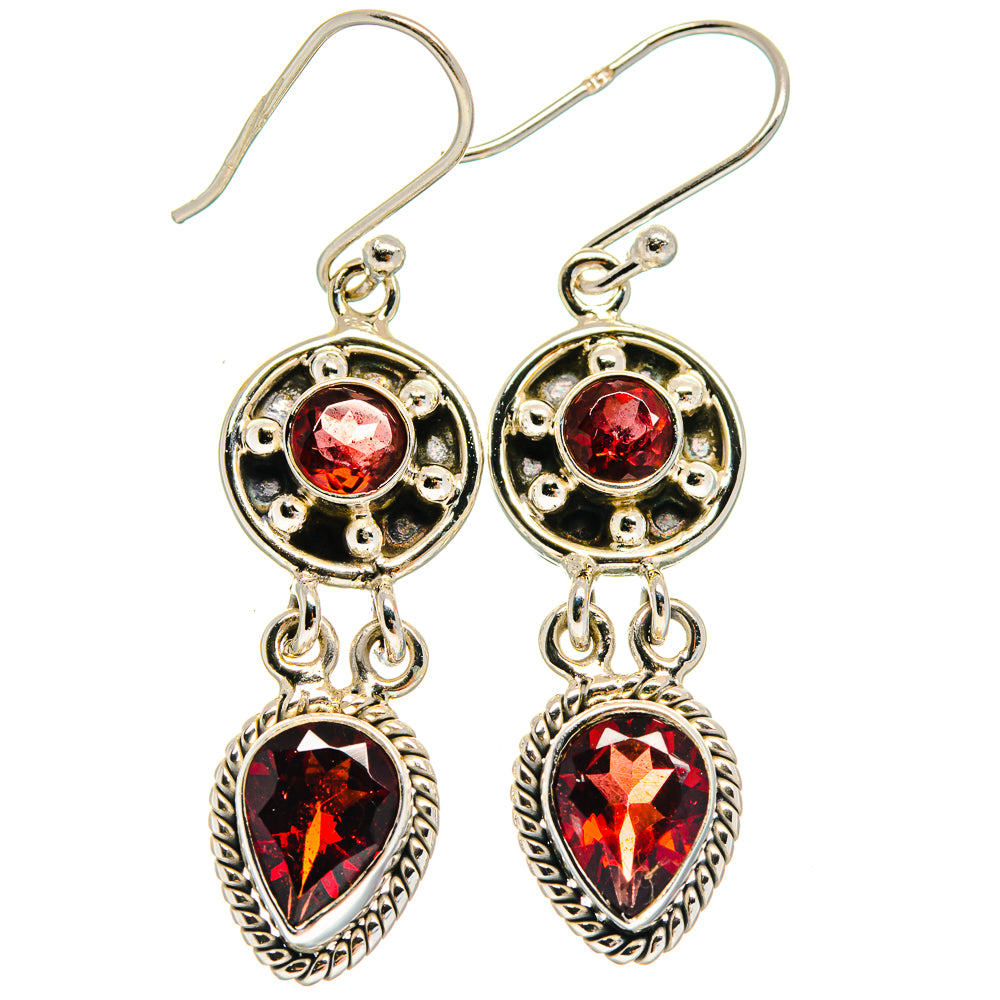 Garnet Earrings handcrafted by Ana Silver Co - EARR425040