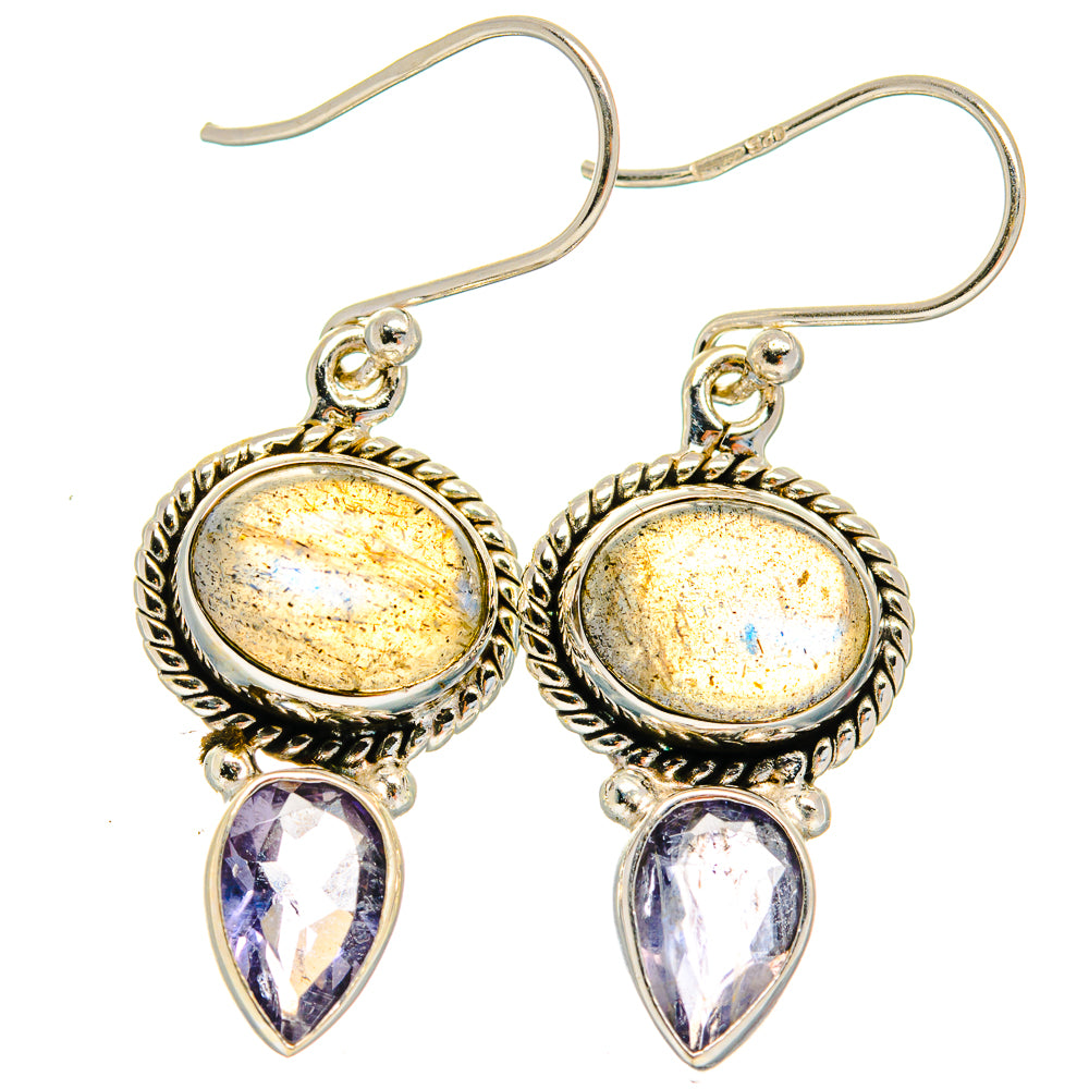 Labradorite Earrings handcrafted by Ana Silver Co - EARR425043 - Photo 2