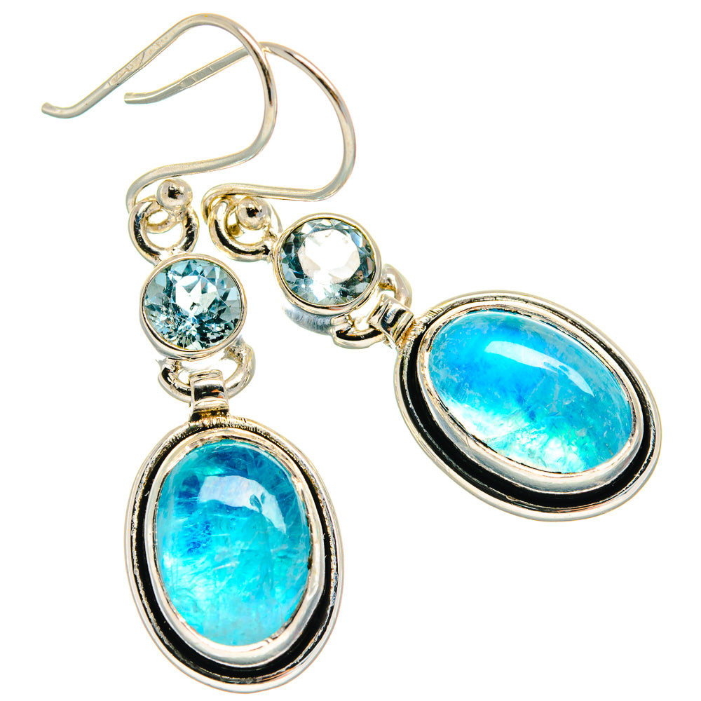 Rainbow Moonstone Earrings handcrafted by Ana Silver Co - EARR425068 - Photo 2