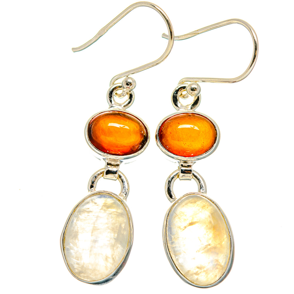 Rainbow Moonstone Earrings handcrafted by Ana Silver Co - EARR425073 - Photo 2