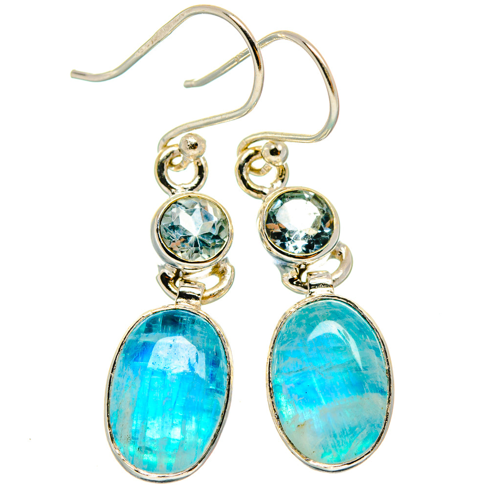 Rainbow Moonstone Earrings handcrafted by Ana Silver Co - EARR425102 - Photo 2