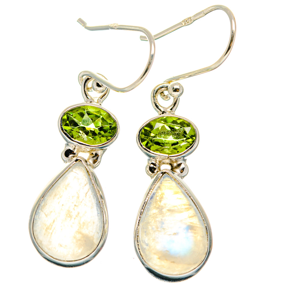 Rainbow Moonstone Earrings handcrafted by Ana Silver Co - EARR425104 - Photo 2