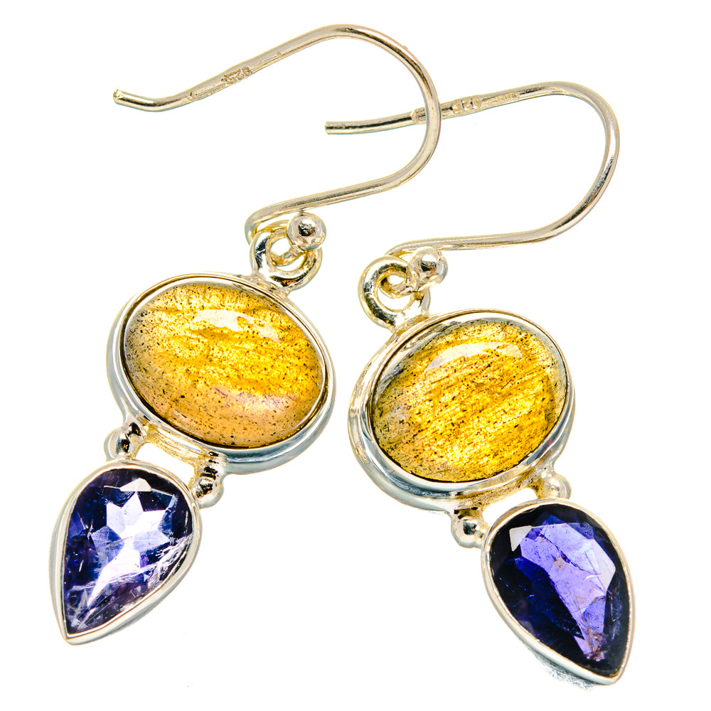 Labradorite Earrings handcrafted by Ana Silver Co - EARR425108 - Photo 2