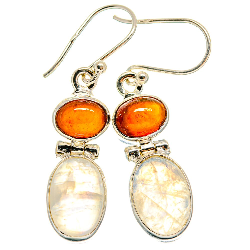 Rainbow Moonstone Earrings handcrafted by Ana Silver Co - EARR425120 - Photo 2