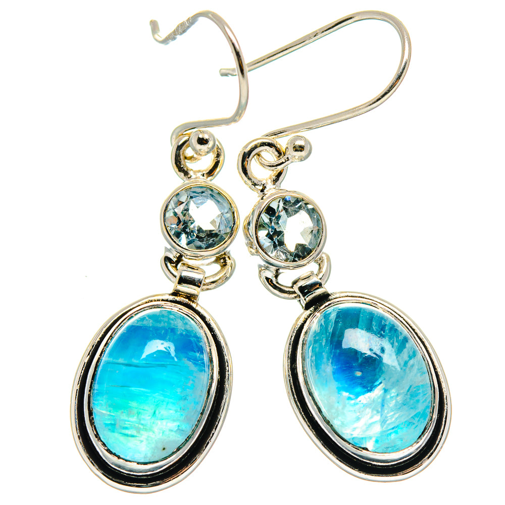 Rainbow Moonstone Earrings handcrafted by Ana Silver Co - EARR425150 - Photo 2