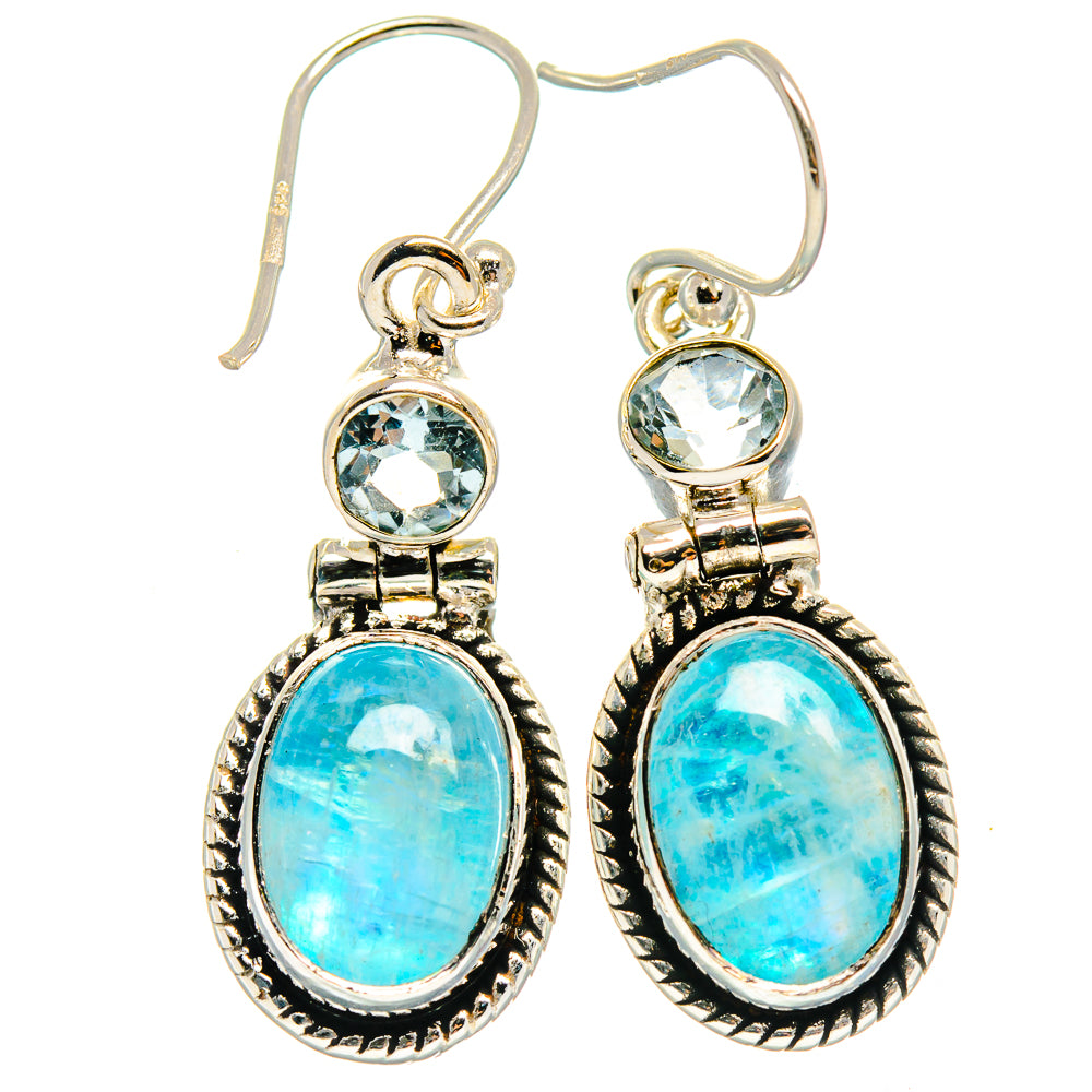 Rainbow Moonstone Earrings handcrafted by Ana Silver Co - EARR425164 - Photo 2