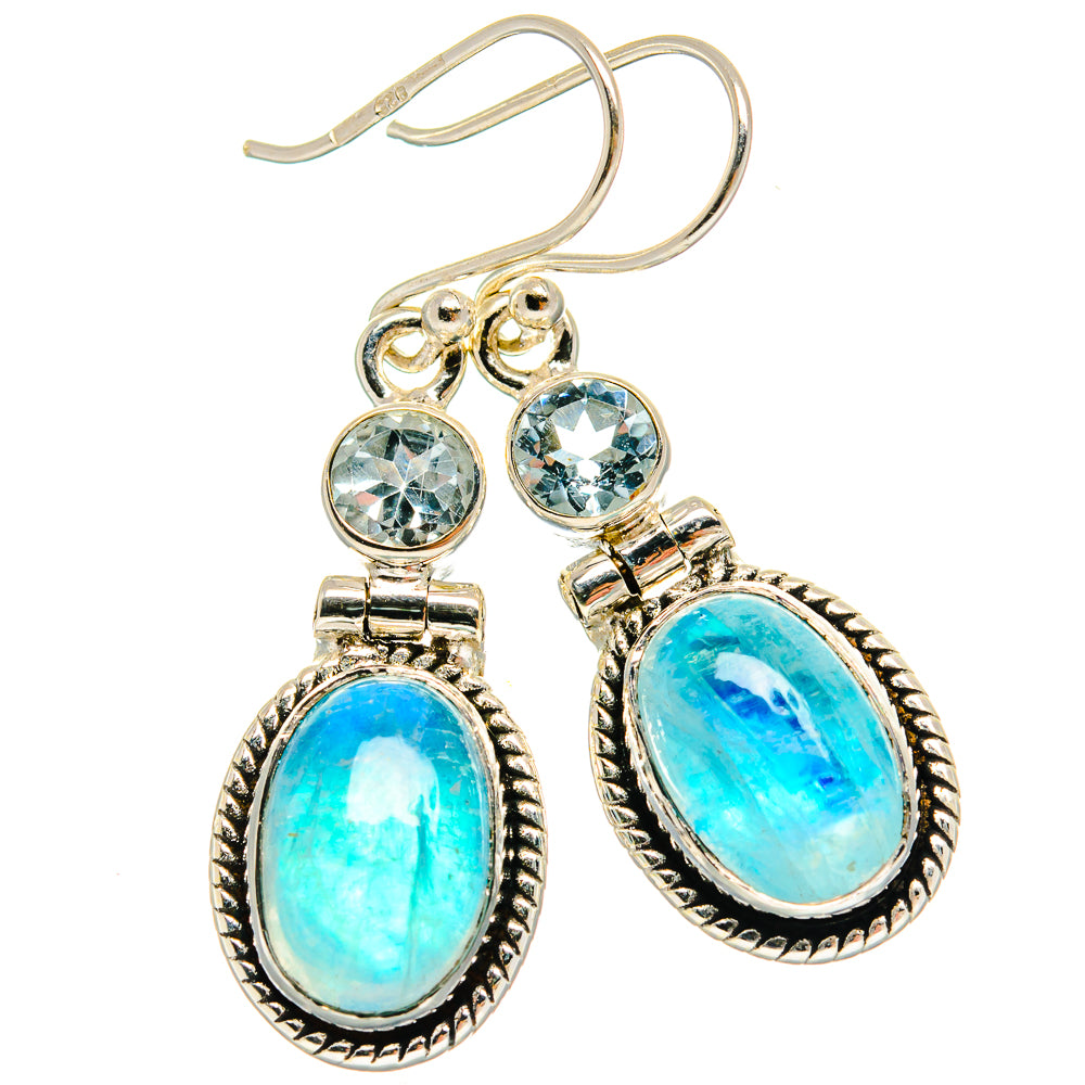 Rainbow Moonstone Earrings handcrafted by Ana Silver Co - EARR425195 - Photo 2