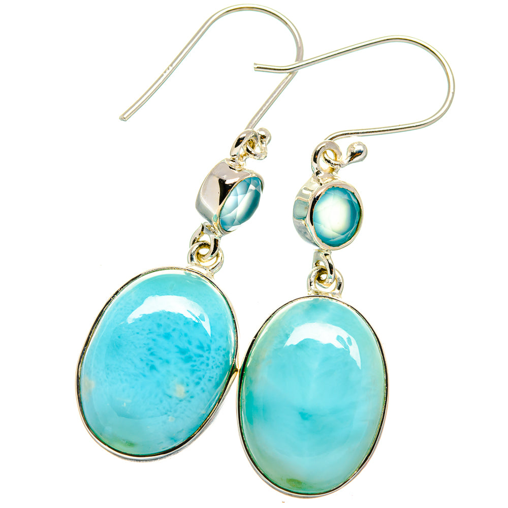 Larimar Earrings handcrafted by Ana Silver Co - EARR425220 - Photo 2