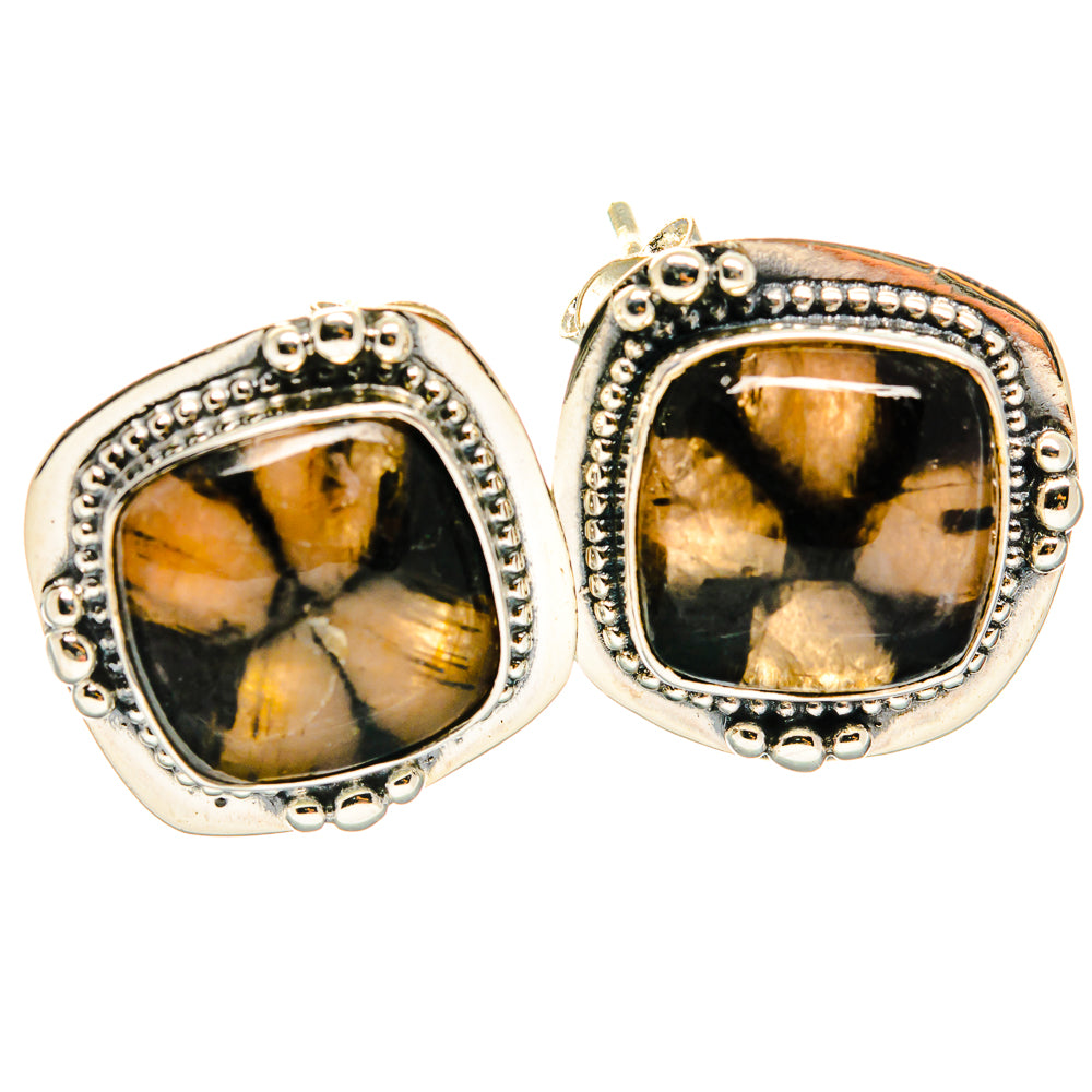 Chiastolite Earrings handcrafted by Ana Silver Co - EARR425243 - Photo 2