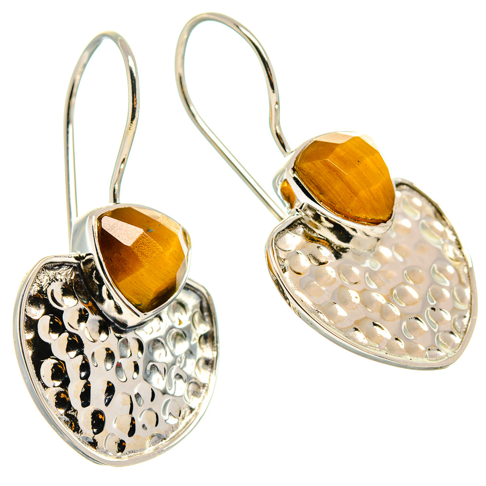 Tiger Eye Earrings handcrafted by Ana Silver Co - EARR425359 - Photo 2