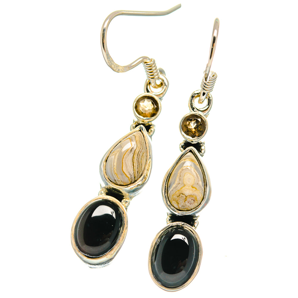 Black Onyx Earrings handcrafted by Ana Silver Co - EARR425396 - Photo 2