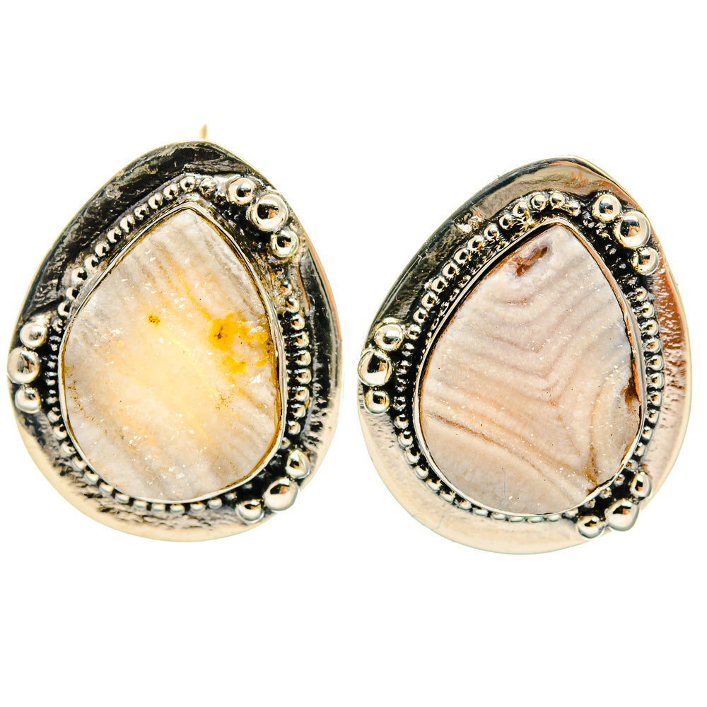 Desert Druzy Earrings handcrafted by Ana Silver Co - EARR425416 - Photo 2