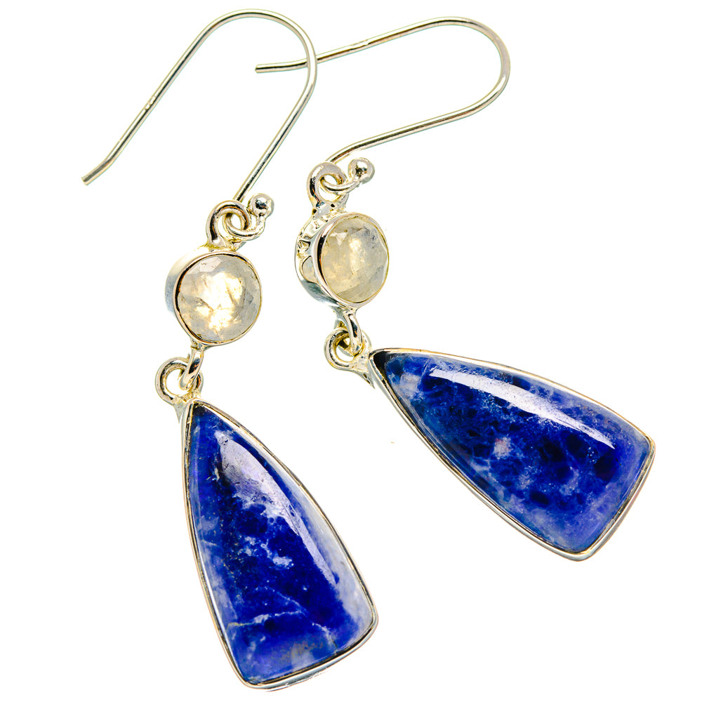 Sodalite, Rainbow Moonstone Earrings handcrafted by Ana Silver Co - EARR425450 - Photo 2