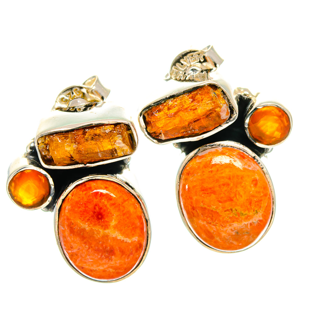 Sponge Coral Earrings handcrafted by Ana Silver Co - EARR425571 - Photo 2