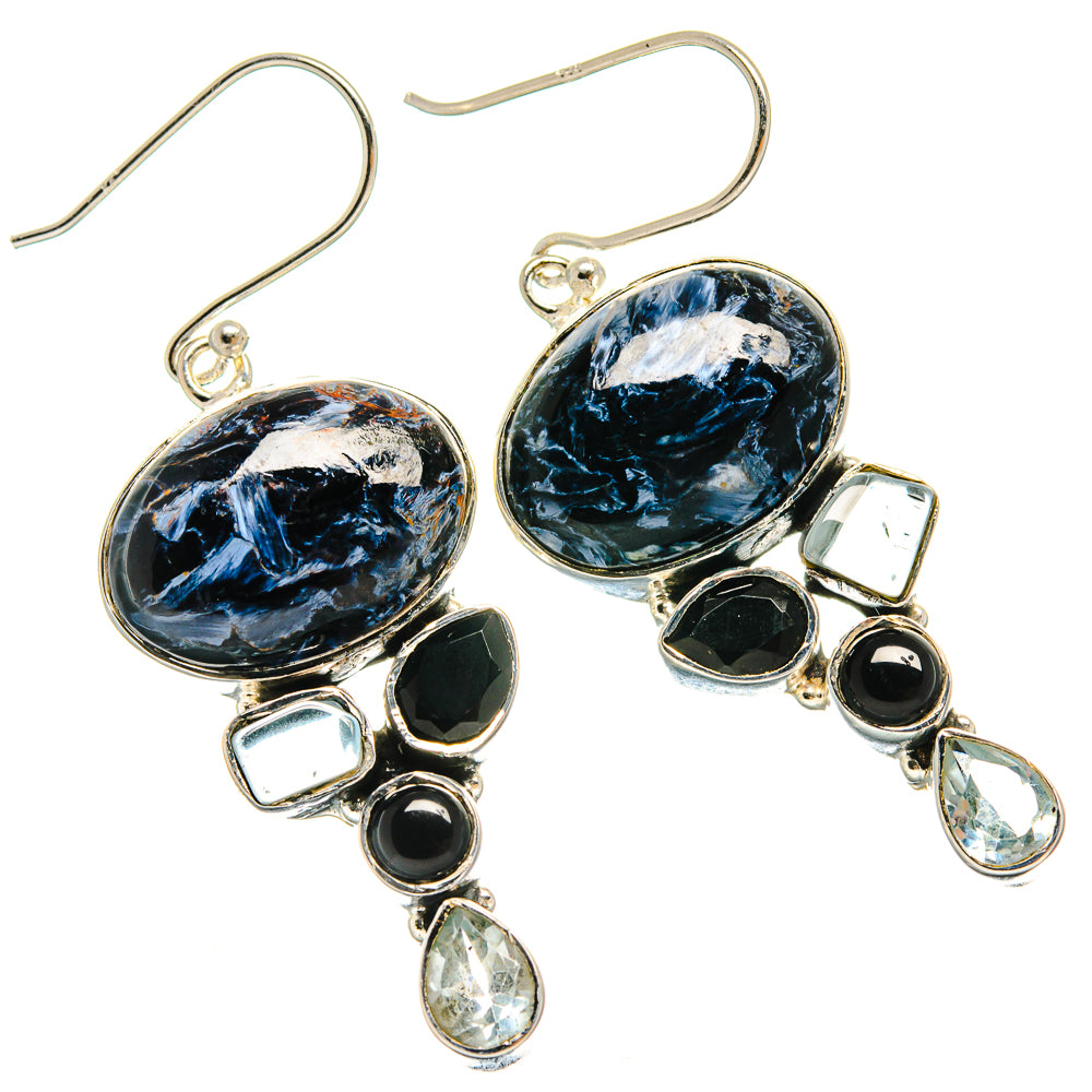 Pietersite Earrings handcrafted by Ana Silver Co - EARR425585 - Photo 2