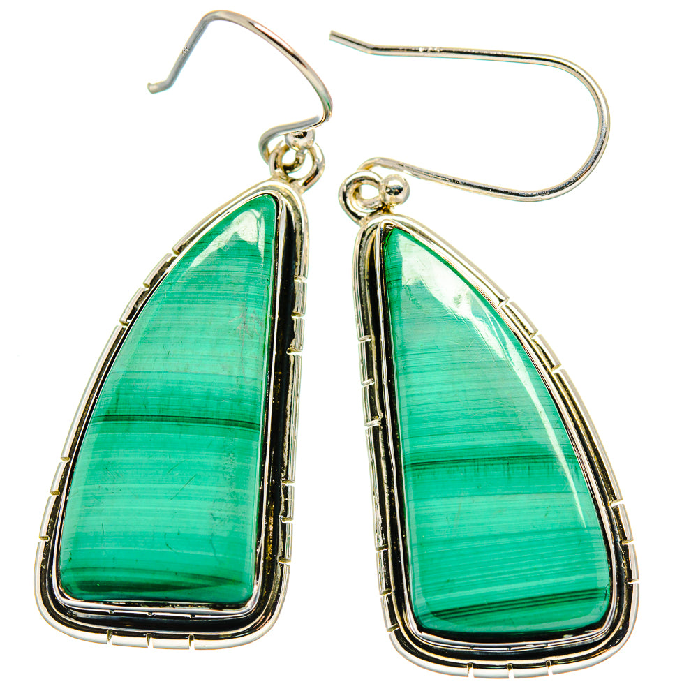 Malachite Earrings handcrafted by Ana Silver Co - EARR425613 - Photo 2