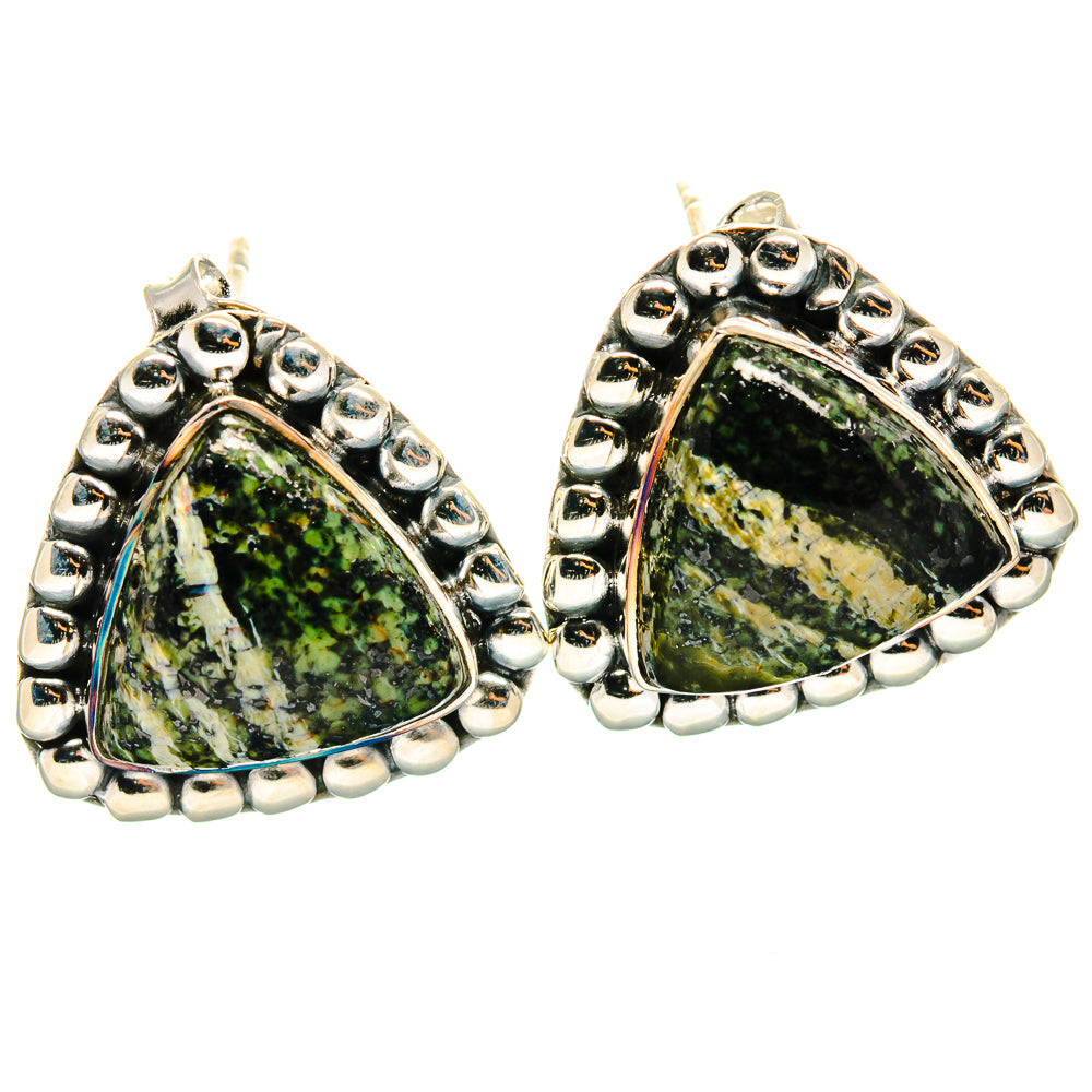 Lizard Jasper Earrings handcrafted by Ana Silver Co - EARR425616 - Photo 2
