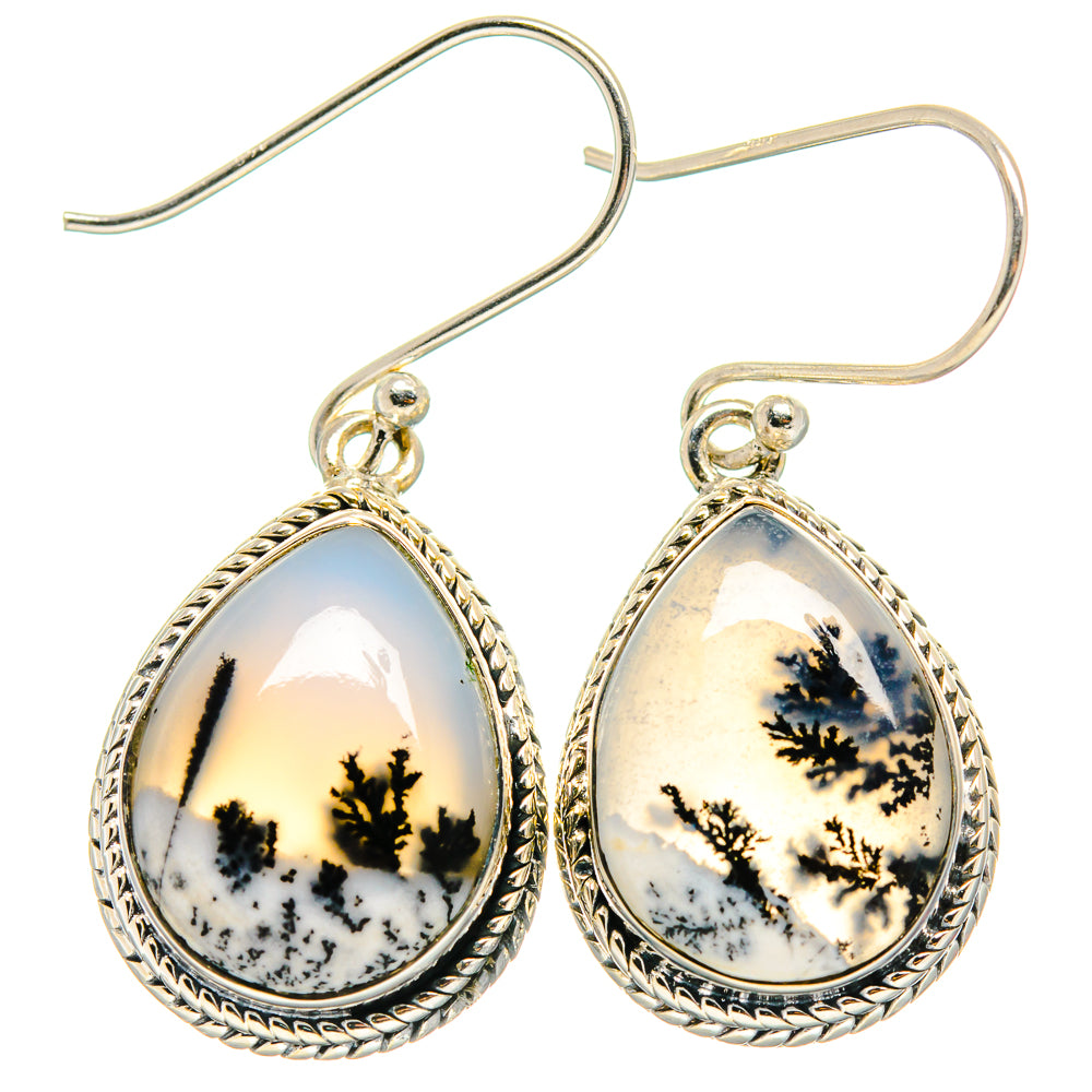 Dendritic Opal Earrings handcrafted by Ana Silver Co - EARR425617 - Photo 2