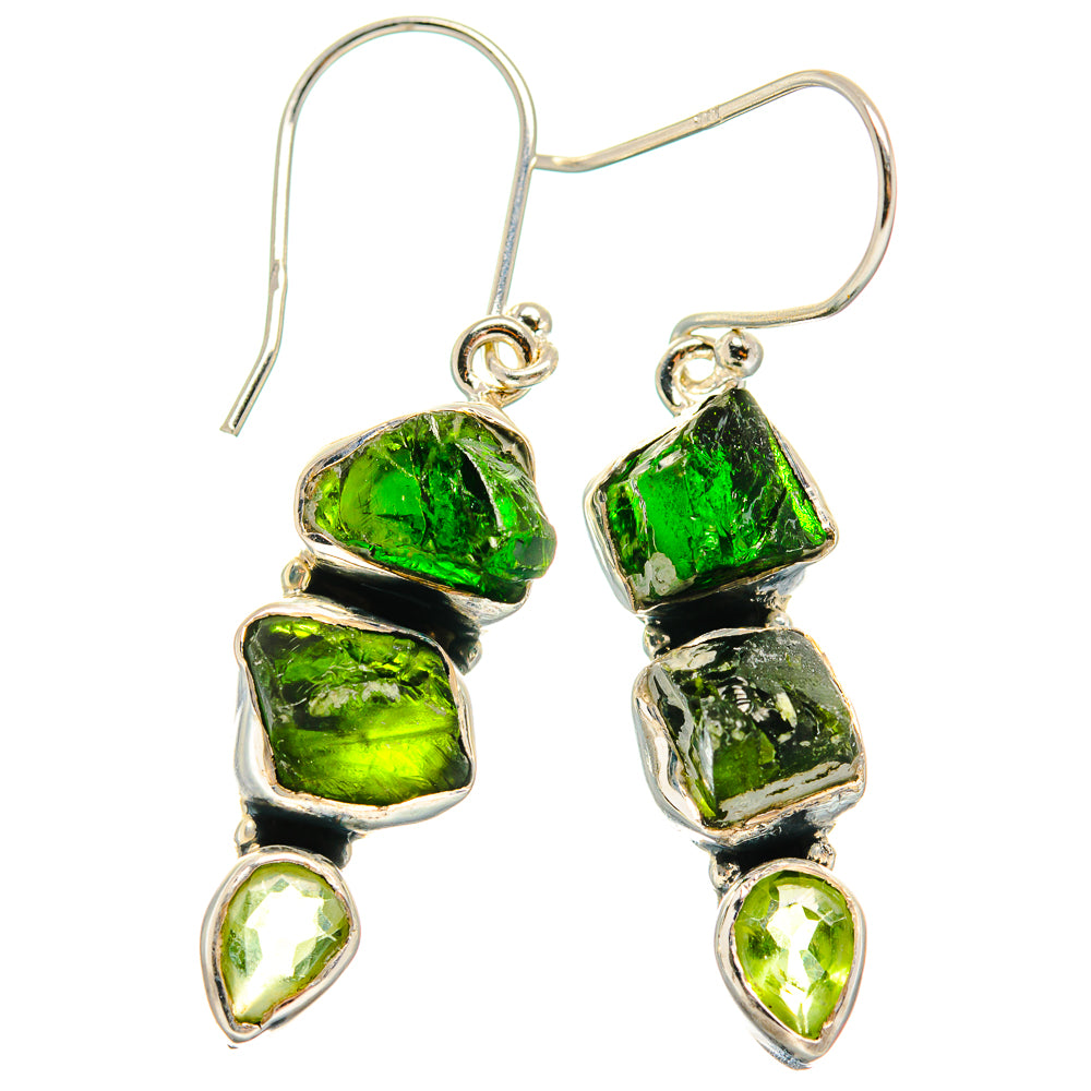 Chrome Diopside Earrings handcrafted by Ana Silver Co - EARR425620 - Photo 2
