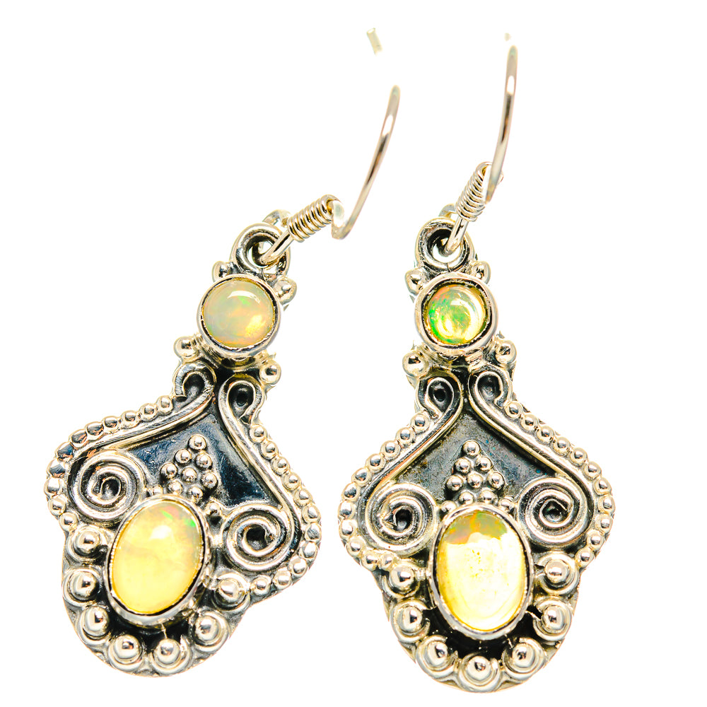 Ethiopian Opal Earrings handcrafted by Ana Silver Co - EARR425625 - Photo 2