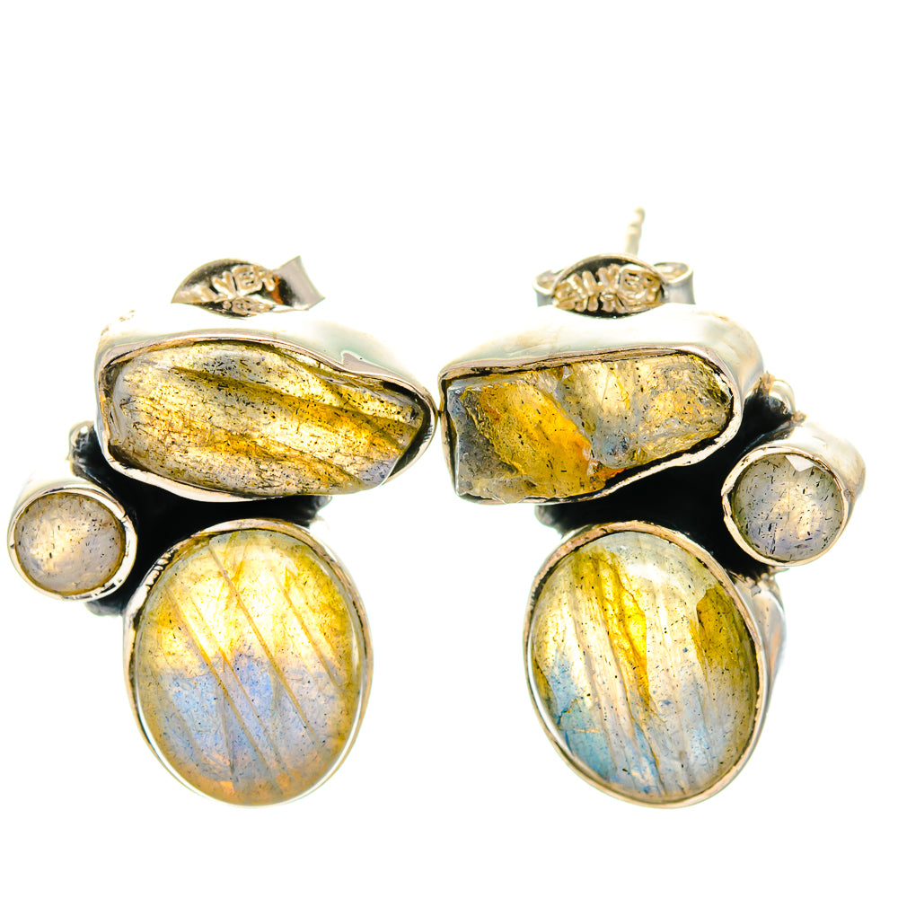 Labradorite Earrings handcrafted by Ana Silver Co - EARR425642 - Photo 2