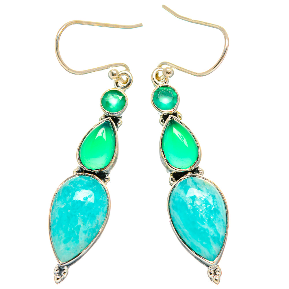 Amazonite Earrings handcrafted by Ana Silver Co - EARR425653 - Photo 2