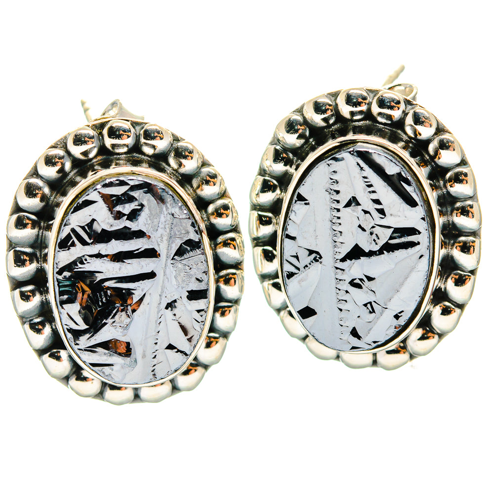 Shungite Earrings handcrafted by Ana Silver Co - EARR425672 - Photo 2