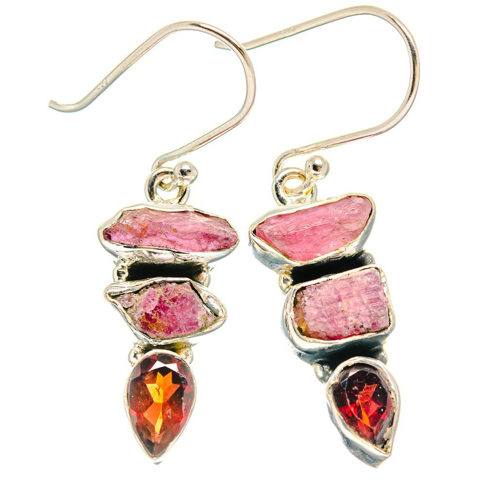 Pink Tourmaline Earrings handcrafted by Ana Silver Co - EARR425689 - Photo 2