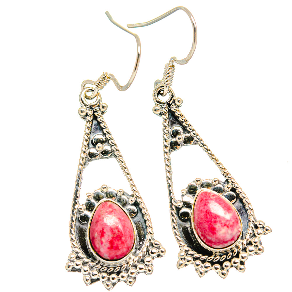 Thulite Earrings handcrafted by Ana Silver Co - EARR425715 - Photo 2