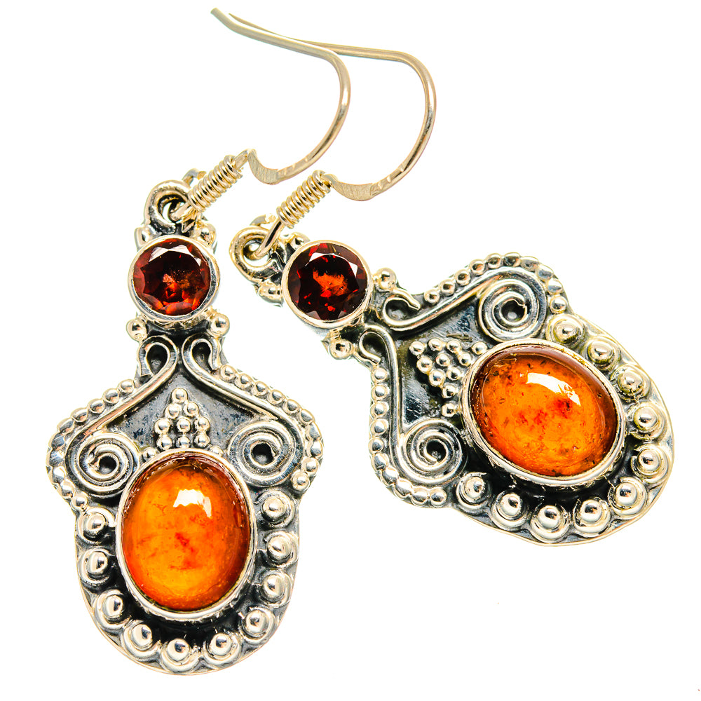 Garnet Earrings handcrafted by Ana Silver Co - EARR425727 - Photo 2