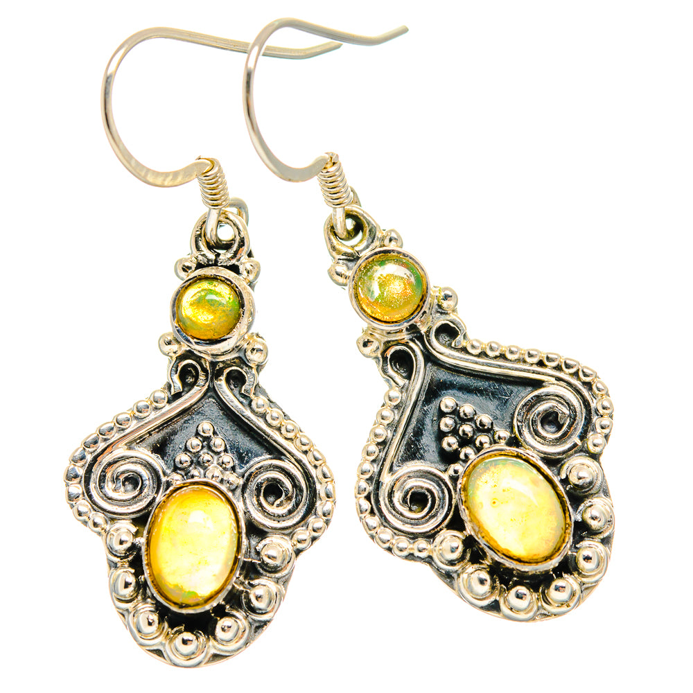 Ethiopian Opal Earrings handcrafted by Ana Silver Co - EARR425759 - Photo 2
