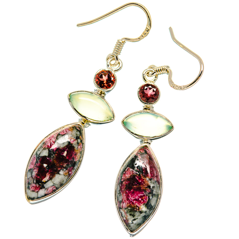 Russian Eudialyte Earrings handcrafted by Ana Silver Co - EARR425787 - Photo 2