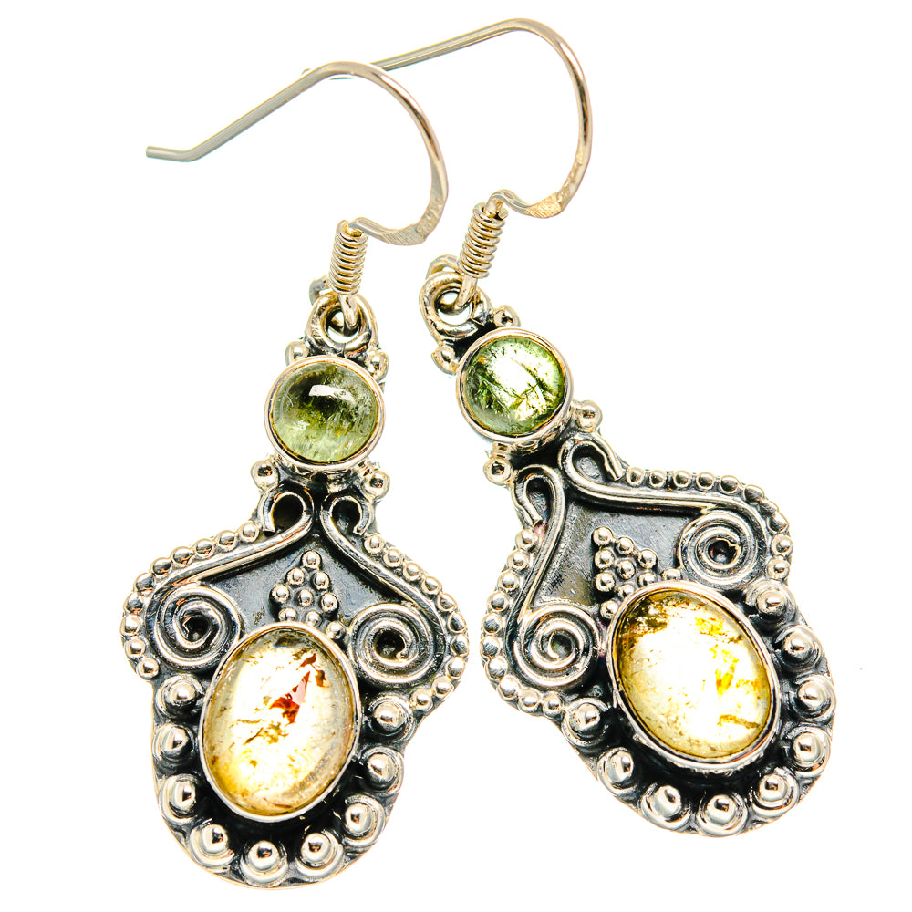 Citrine Earrings handcrafted by Ana Silver Co - EARR425790 - Photo 2