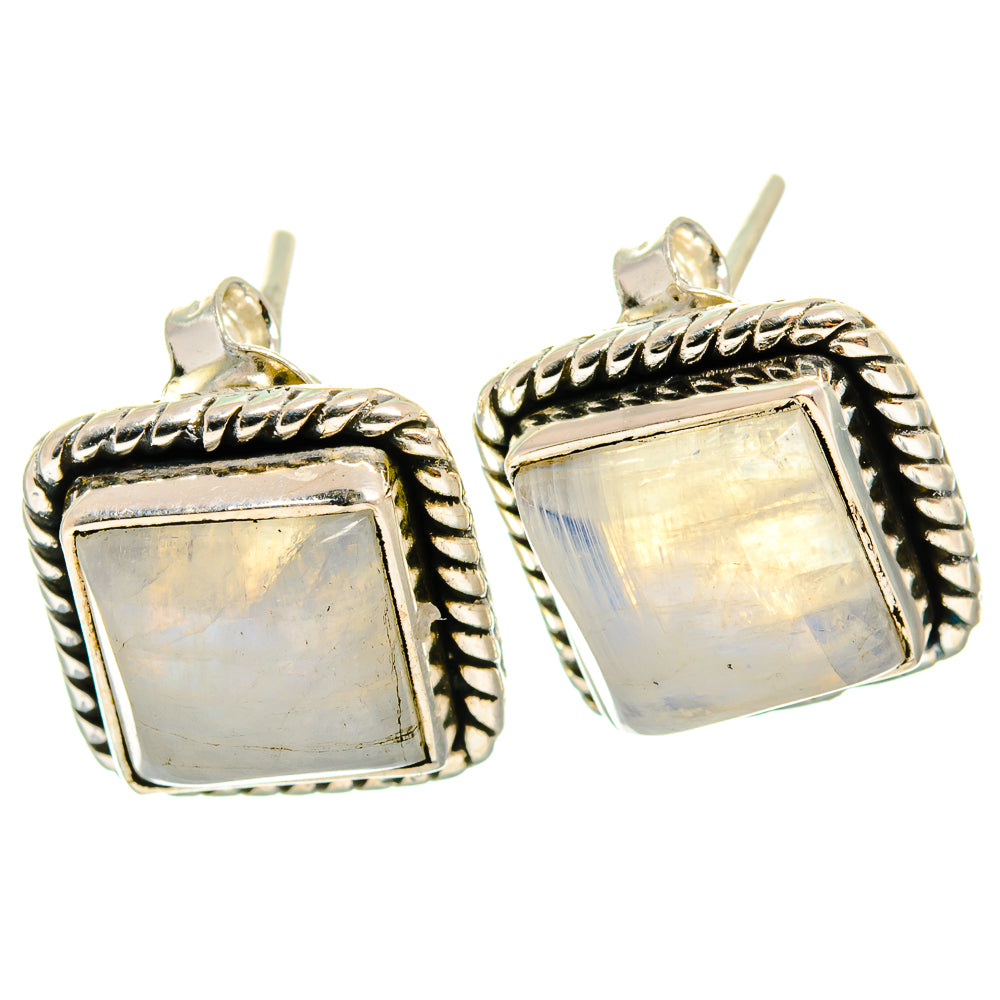 Rainbow Moonstone Earrings handcrafted by Ana Silver Co - EARR425793 - Photo 2