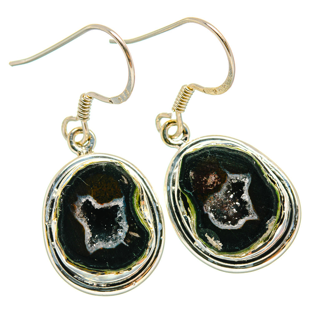 Coconut Geode Druzy Earrings handcrafted by Ana Silver Co - EARR425795 - Photo 2