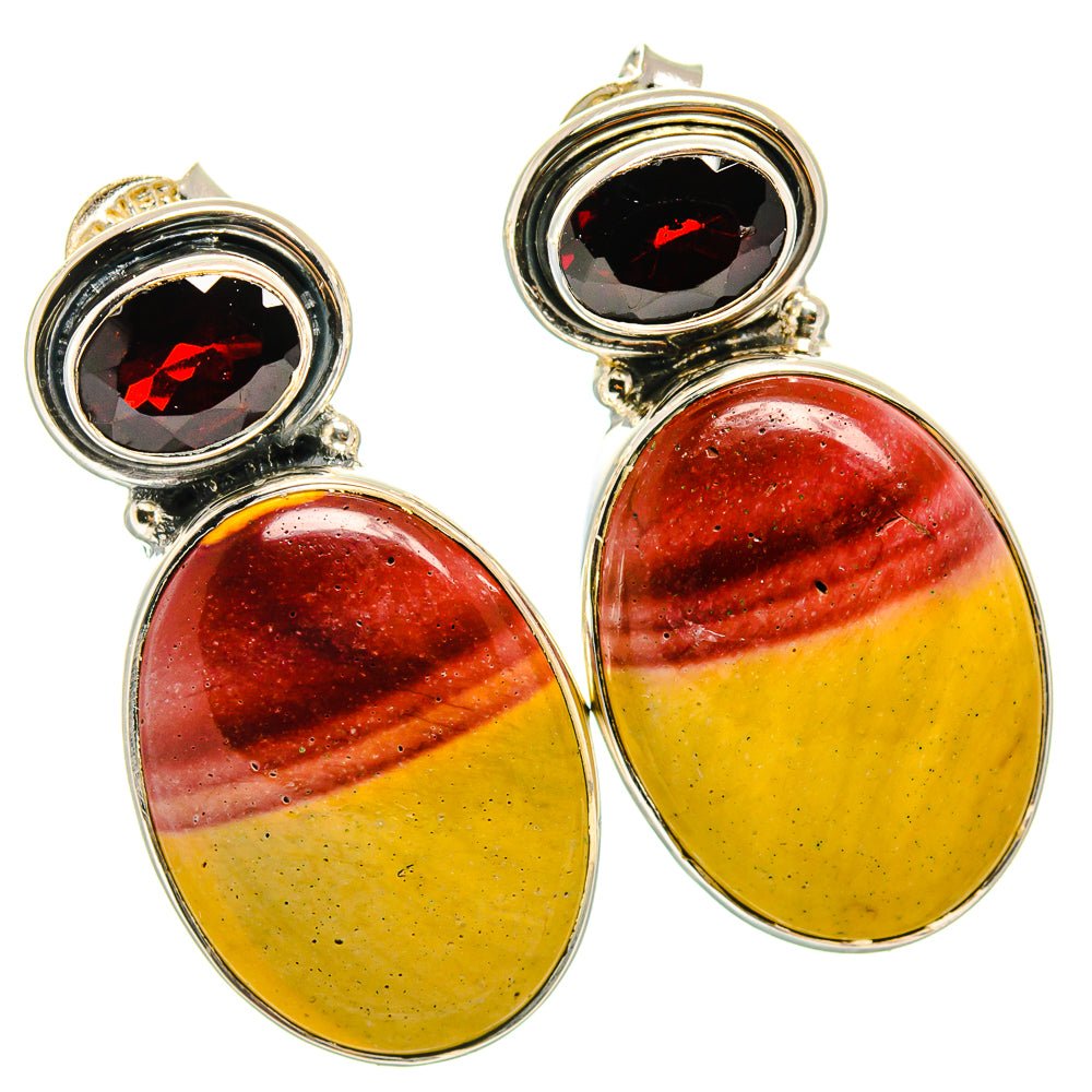 Mookaite Earrings handcrafted by Ana Silver Co - EARR425797 - Photo 2