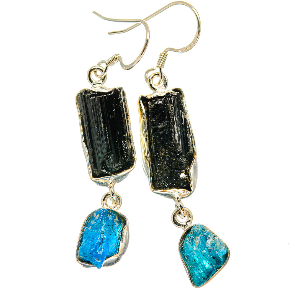 Black Tourmaline Earrings handcrafted by Ana Silver Co - EARR425832 - Photo 2