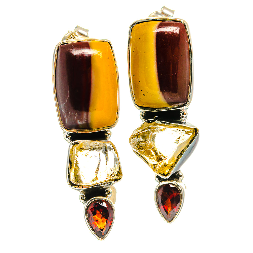 Mookaite Earrings handcrafted by Ana Silver Co - EARR425846 - Photo 2
